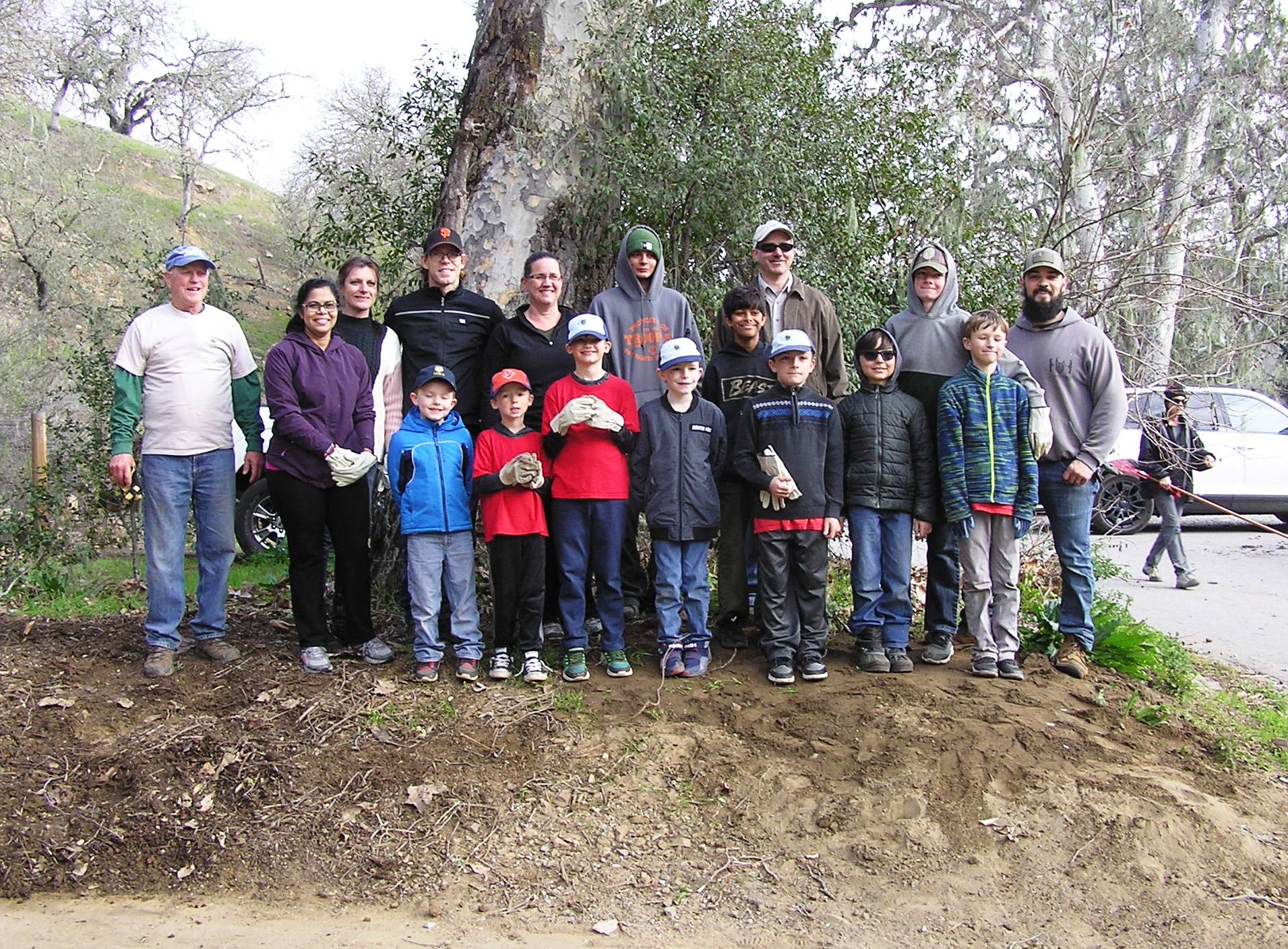 Boy Scout Pack and Troop 51 helped with the cleanup!